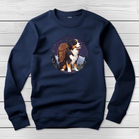 Berni pásztoros környakú pulóver sötétkék színben