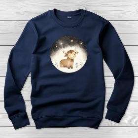 Bikás környakú pulóver sötétkék színben