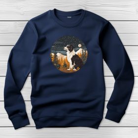 Border collies környakú pulóver sötétkék színben