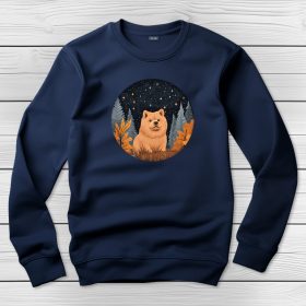 Csaucsaus környakú pulóver sötétkék színben