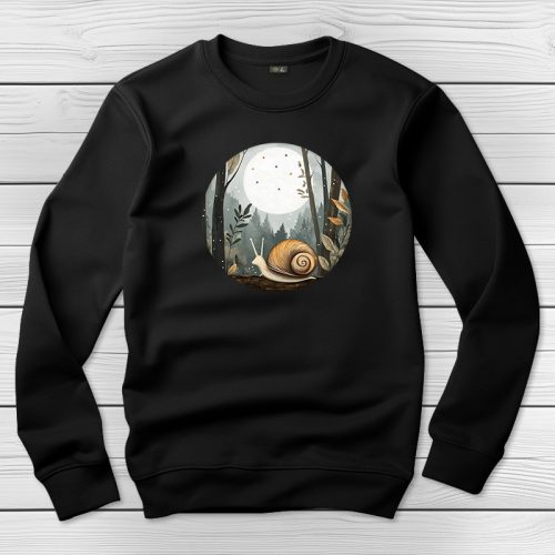 Csigás környakú pulóver fekete színben