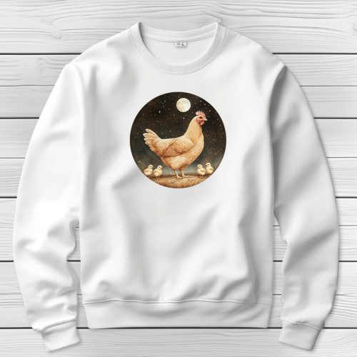 Csirkés környakú pulóverk fehér színben