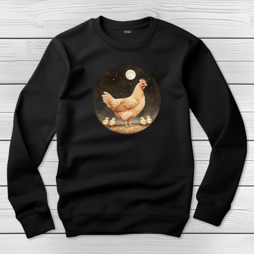 Csirkés környakú pulóver fekete színben