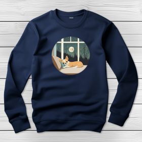 Csivavás környakú pulóver sötétkék színben