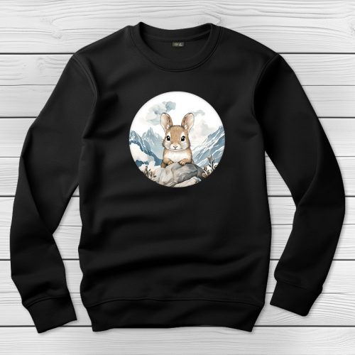 Degus környakú pulóver fekete színben