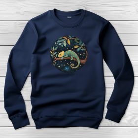 Kaméleonos környakú pulóver sötétkék színben