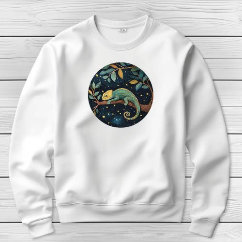 Kaméleonos környakú pulóverk fehér színben