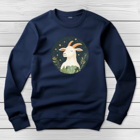 Kecskés környakú pulóver sötétkék színben