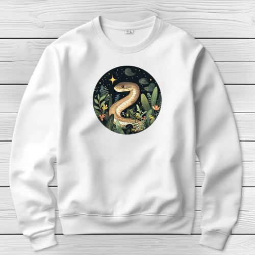 Kígyós környakú pulóverk fehér színben