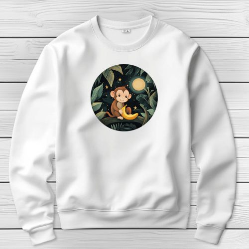 Majmos környakú pulóverk fehér színben