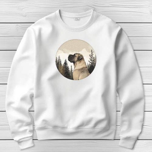 Masztiffos környakú pulóverk fehér színben