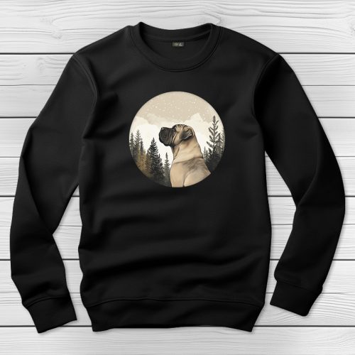 Masztiffos környakú pulóver fekete színben