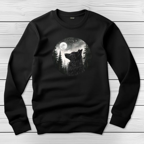 Mudis környakú pulóver fekete színben