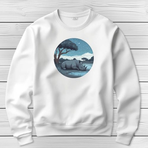 Orrszarvús környakú pulóverk fehér színben