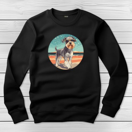 Schnauzeres környakú pulóver fekete színben