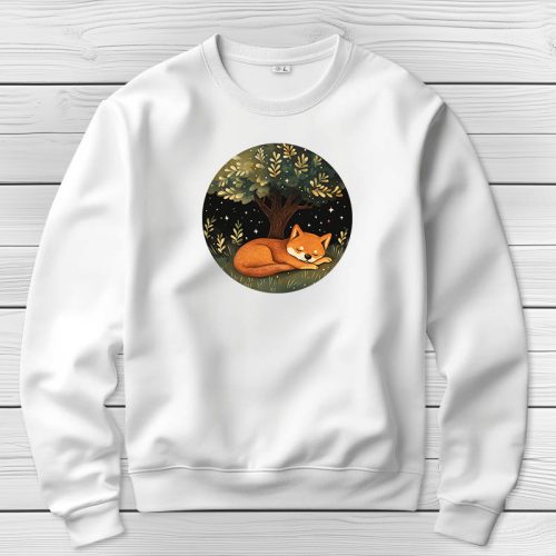 Shiba inus környakú pulóverk fehér színben