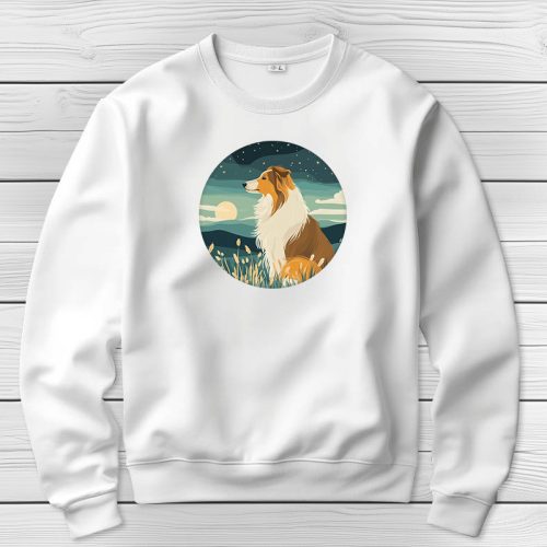 Skót juhászos környakú pulóverk fehér színben