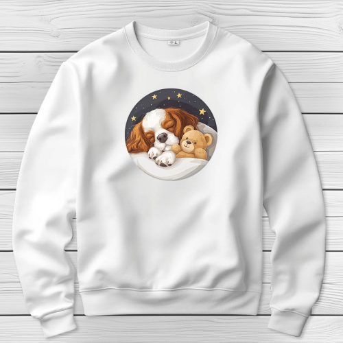 Cavalier King Charles spánieles környakú pulóverk fehér színben