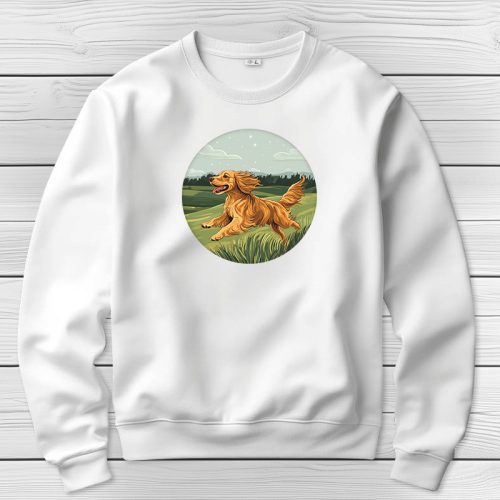 Cocker spánieles környakú pulóverk fehér színben