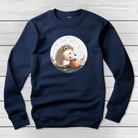 Sünös környakú pulóver sötétkék színben