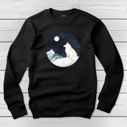 Szamojédes környakú pulóver fekete színben