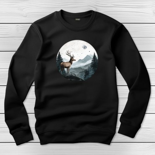 Szarvasos környakú pulóver fekete színben