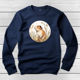 Tengerimalacos környakú pulóver sötétkék színben