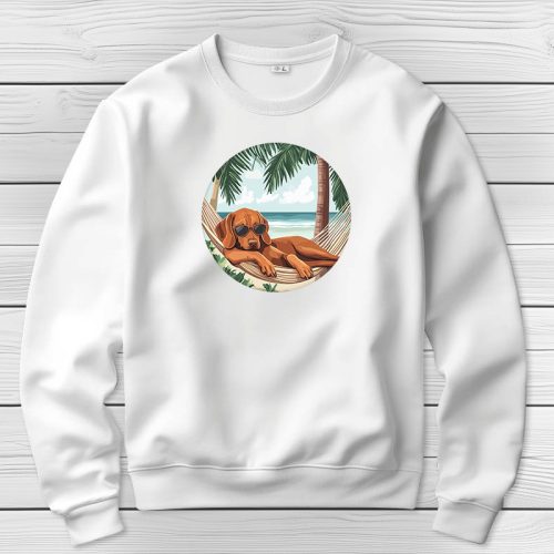 Magyar vizslás környakú pulóverk fehér színben