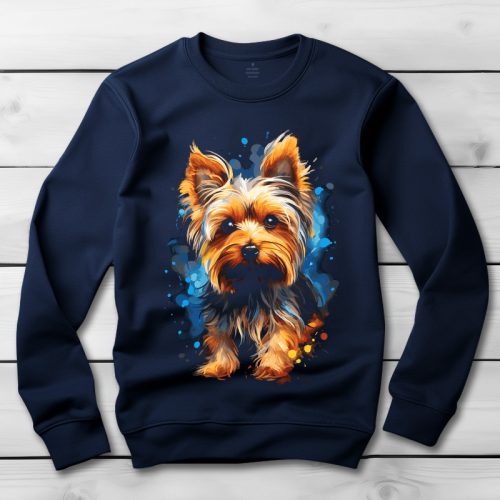 Yorkis környakú pulóver sötétkék színben