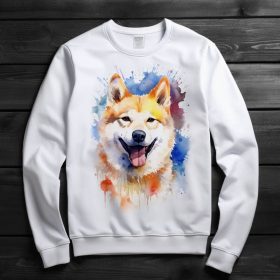 Akita mintás környakú pulóver