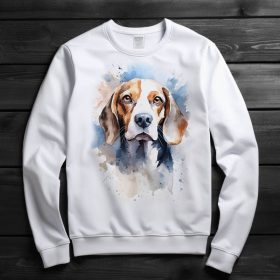 Beagle mintás környakú pulóver