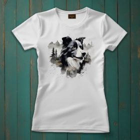Border collie mintás póló nőknek