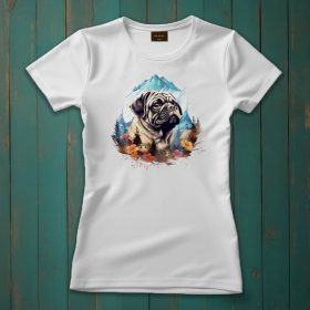 Mopsz mintás póló nőknek