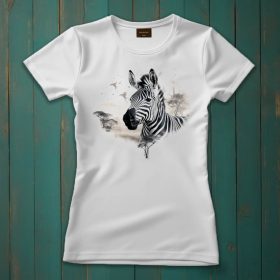 Zebra mintás póló nőknek