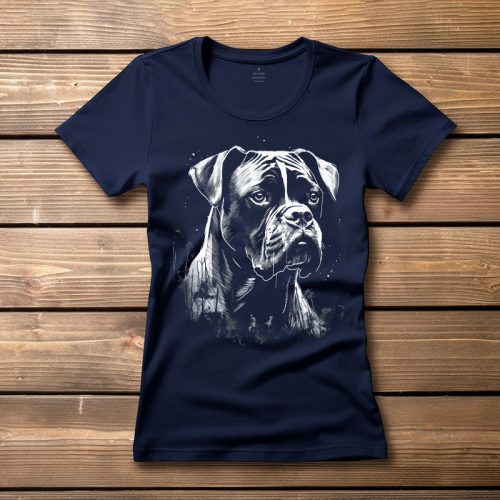 Boxeres póló nőknek sötétkék színben