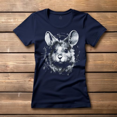 Csincsillás póló nőknek sötétkék színben