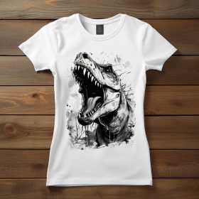 T-rex mintás póló nőknek