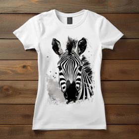 Zebra mintás póló nőknek