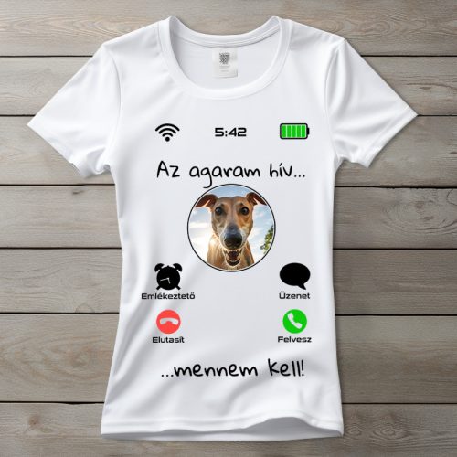 Agaras póló nőknek fehér színben