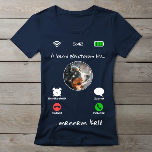 Berni pásztoros póló nőknek sötétkék színben