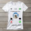 Bichon frisés póló nőknek fehér színben