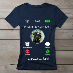 Cane corsos póló nőknek sötétkék színben