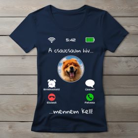 Csaucsaus póló nőknek sötétkék színben