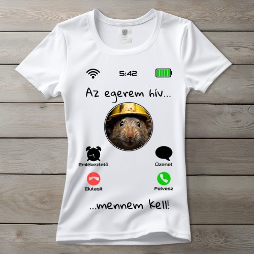 Egeres póló nőknek fehér színben