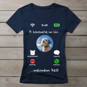 Havanesés póló nőknek sötétkék színben