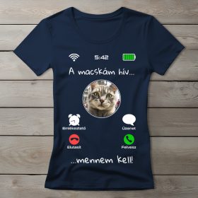 Cicás póló nőknek sötétkék színben