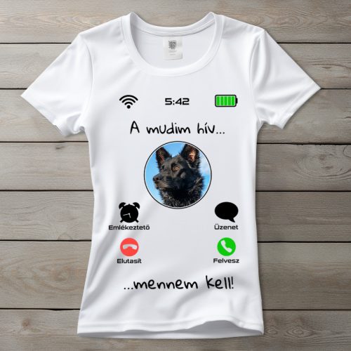 Mudis póló nőknek fehér színben