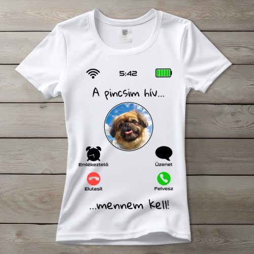 Palotapincsis póló nőknek fehér színben