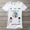 Shiba inus póló nőknek fehér színben