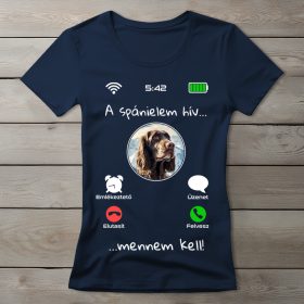 Field spánieles póló nőknek sötétkék színben